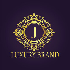 Letter  luxury gold logo concept