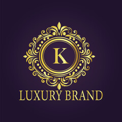 Letter  luxury gold logo concept
