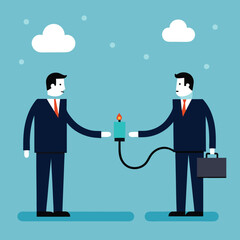 Businessmen Sharing Knowledge Collaboration and Growth