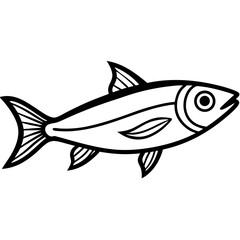 Sardine Illustration – Clean Vector Style