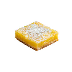 Single Lemon Bar with Powdered Sugar, Delicious Homemade Dessert