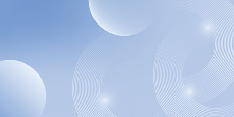 Abstract minimalist banner background, pastel colorful, blue and white gradations. Circle effect style art