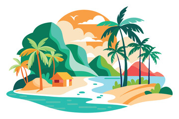 Abstract tropical beach
