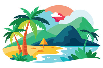 Abstract tropical beach