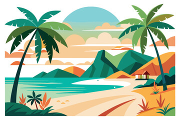 Abstract tropical beach