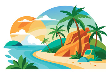 Abstract tropical beach