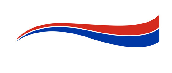 Serbia wavy flag, Serbian flag tricolor curvy design. Vector illustration and PNG transparent