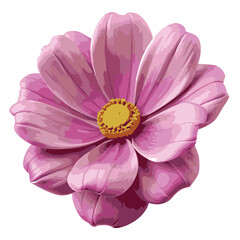 Beautiful 3D flower with vibrant purple petals ideal for floral design, decoration, and spring visuals.