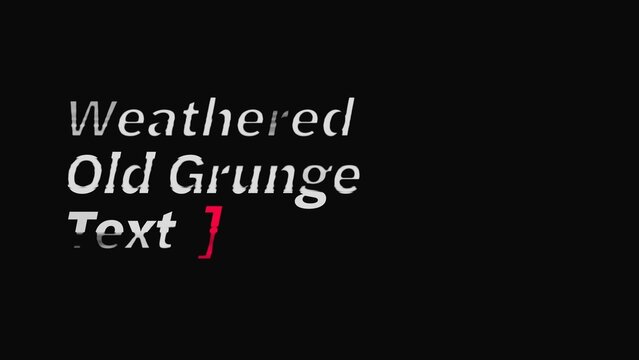 Typewriter Grunge Weathered Text Animator | Custom Style And animation With Panel Controls (Drag and Drop)
