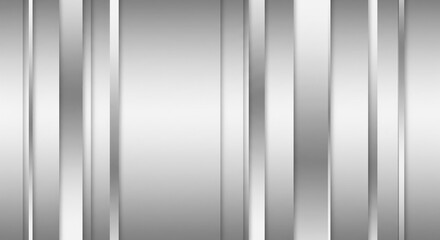 A striking abstract image featuring a series of vertical, silvery-white bands with varying shades and reflective qualities