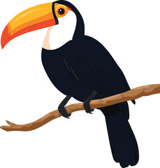 Fototapeta premium toucan bird on branch