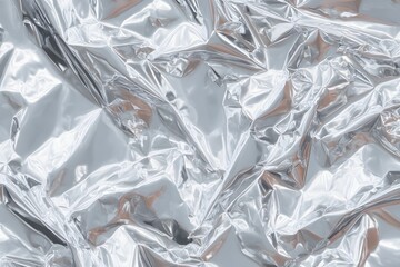 Crinkled foil texture surface creating abstract background image
