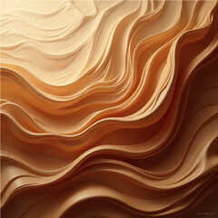 A flowing golden-brown silk texture creates a soft, abstract backdrop with a smooth, luxurious pattern