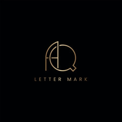 Luxury AQ QA Monogram Logo Design, Elegant Lettermark Logo Template.