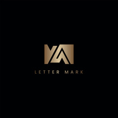 Luxury ZA AZ Monogram Logo Design, Elegant Lettermark Logo Template