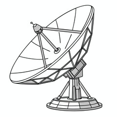 Communication Dish on White