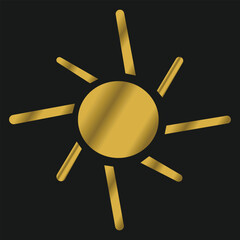 Soda gold icon Vector illustration of golden particle background gold icon