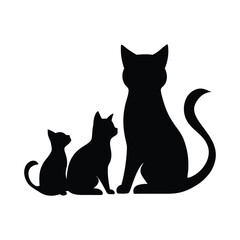 Cat silhouette, black cat silhouette