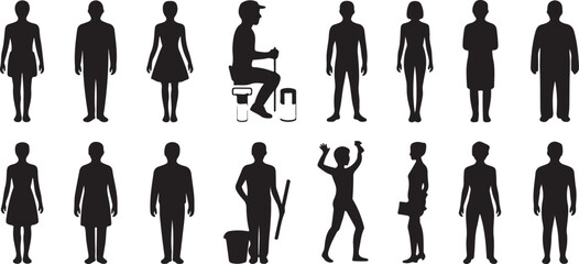 silhouettes of people