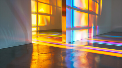 Spectral Harmony: A Prism's Radiance Refracting Sunlight into Vibrant Bands on White, Symbolizing Wireless Frequency Allocation
