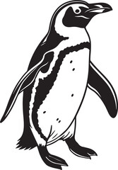Fototapeta premium Penguin vector art illustration silhouette image