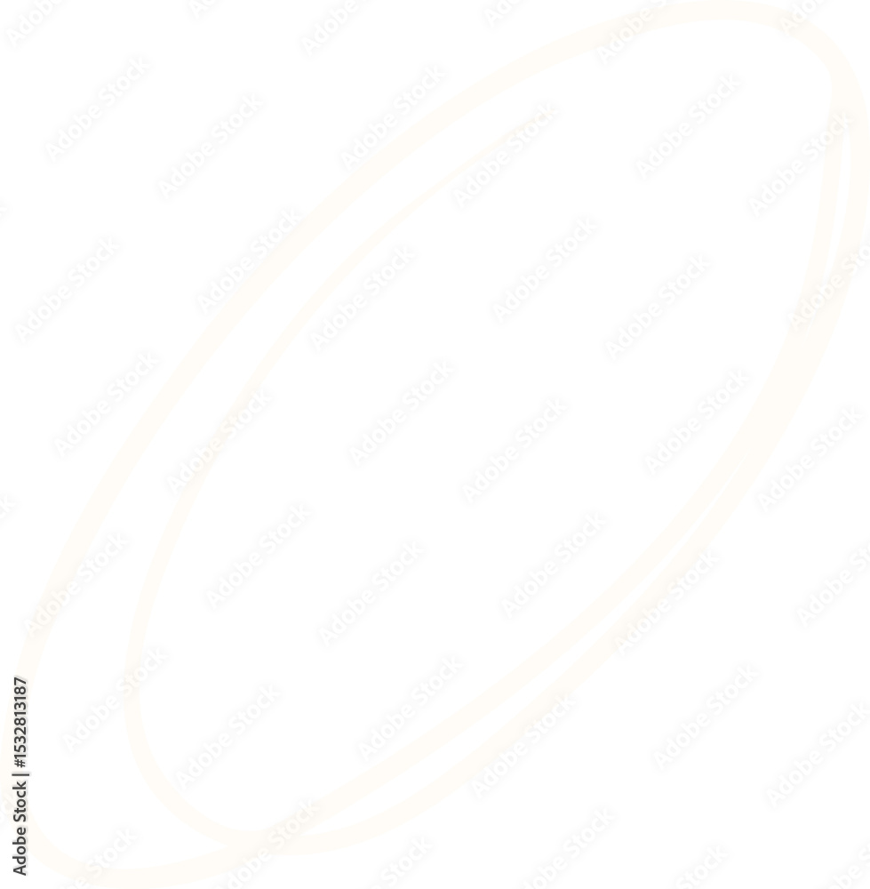 Poster abstract flat vector showing overlapping brush rings creating swirling loops on transparent canvas