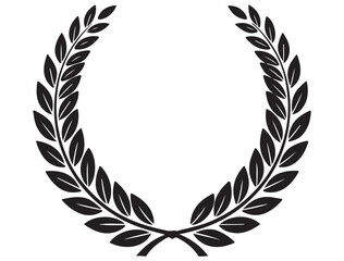 Obraz premium FLORAL WREATH SILHOUETTE