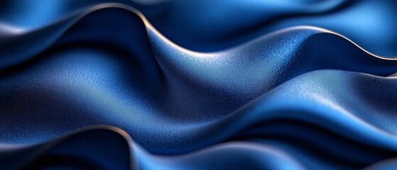 Obraz premium Abstract Blue Silk Drape Luxurious Texture Background