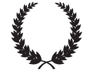 Obraz premium FLORAL WREATH SILHOUETTE