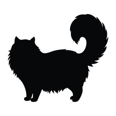 Cat silhouette, black cat silhouette