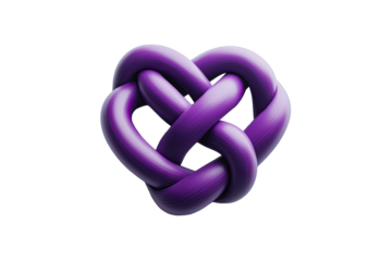 Purple heart knot, 3D rendered