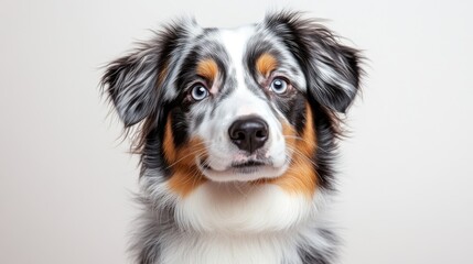Adorable Australian Shepherd Puppy with Striking Blue Eyes