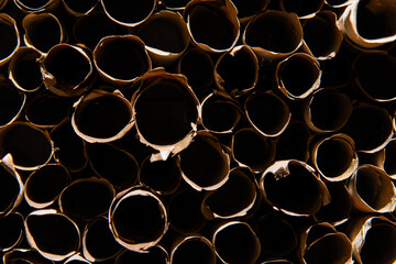 board composed of dried leaves in the art museum