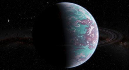 Planet. Exoplanet. High-Detailed Exoplanet. High-Detailed Planet. Planet on the Universe. Exoplanet on the Universe.