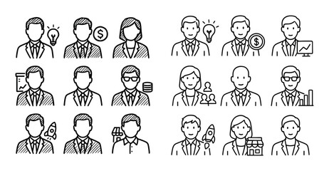 Businesspeople Icon Grid