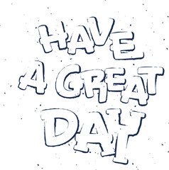 Motivational message is showing in hand-drawn chunky letters with ink spots, transparent background