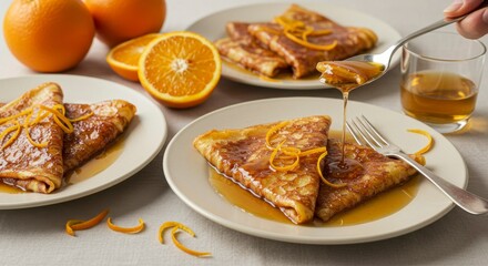 Delicious orange crepes