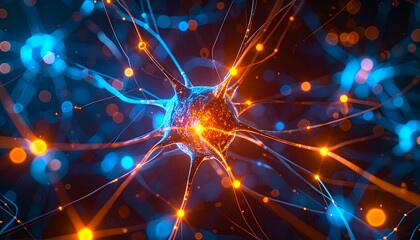 A High-Tech Neural Network Visualized as a Vast Cosmic Structure, Bursting with Colorful Energy Flows, Glowing Connections, and Dynamic Motion in a Futuristic, Sci-Fi Inspired Visualization of thought