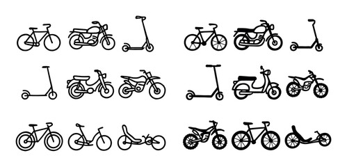 Two-Wheeler Icon Grid
