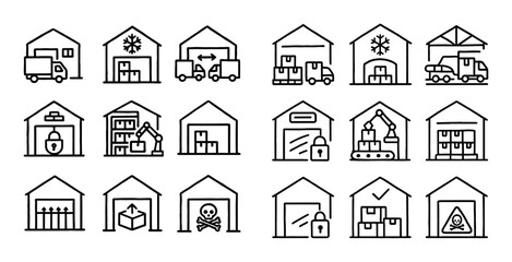 Fototapeta premium Warehouse Icons Grid