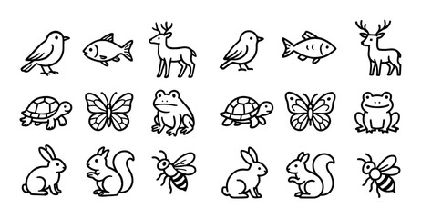 Hand-Drawn Fauna Icons