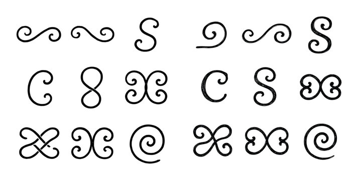 Intricate Scrollwork Icons