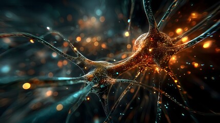 Glowing neural pathways in deep space