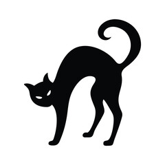 Cat silhouette, black cat silhouette