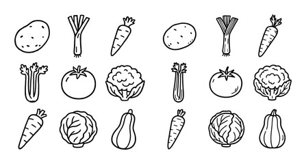 Soup Ingredients Icons