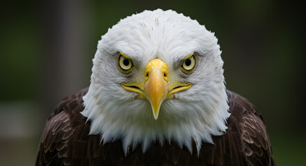 Fototapeta premium Close up portrait of a bald eagle