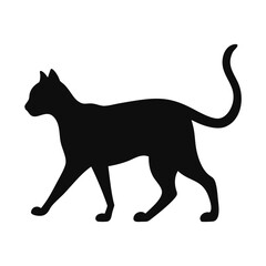Cat silhouette, black cat silhouette