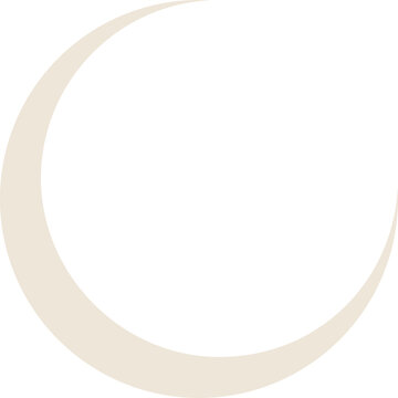 Naklejki Stylized crescent moon is floating in flat design vector art with transparent background