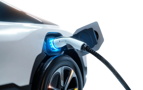 Advanced Robotic Arm Charging Modern Technology with Precision and Innovation isolated on transparent background PNG