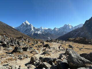 Eight Thousander View from Lobuche, Nepal